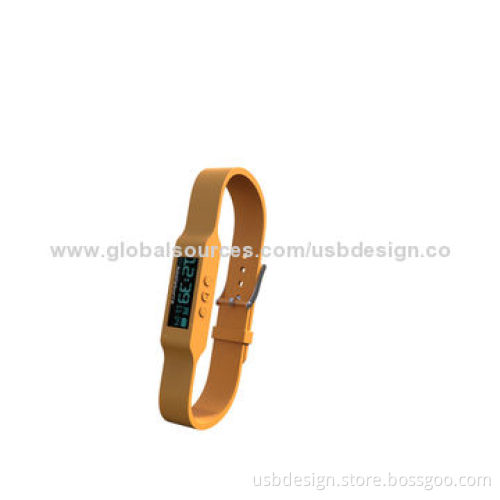 Bluetooth 4.0 Smart Health Wristband, Made of Silicone Material, 0.91-inch Screen Size